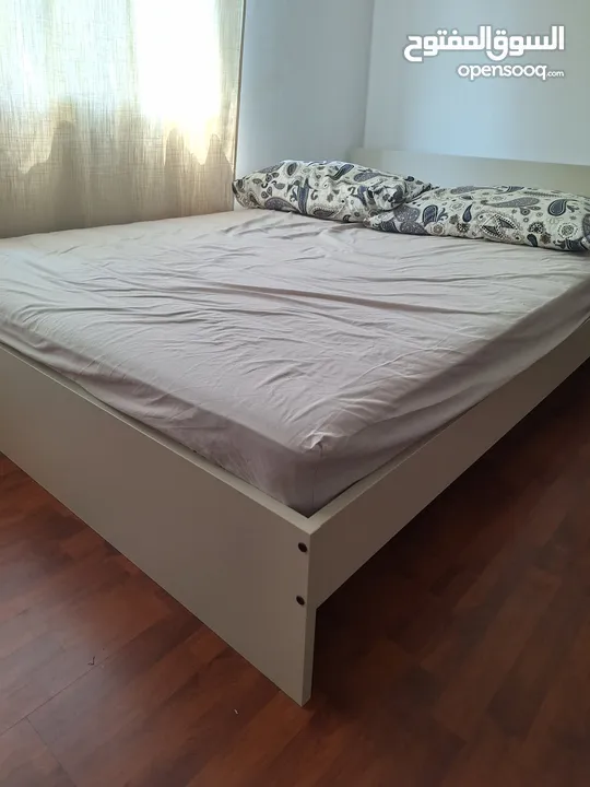 Small double bed frame from ikea. سرير دبل صغير