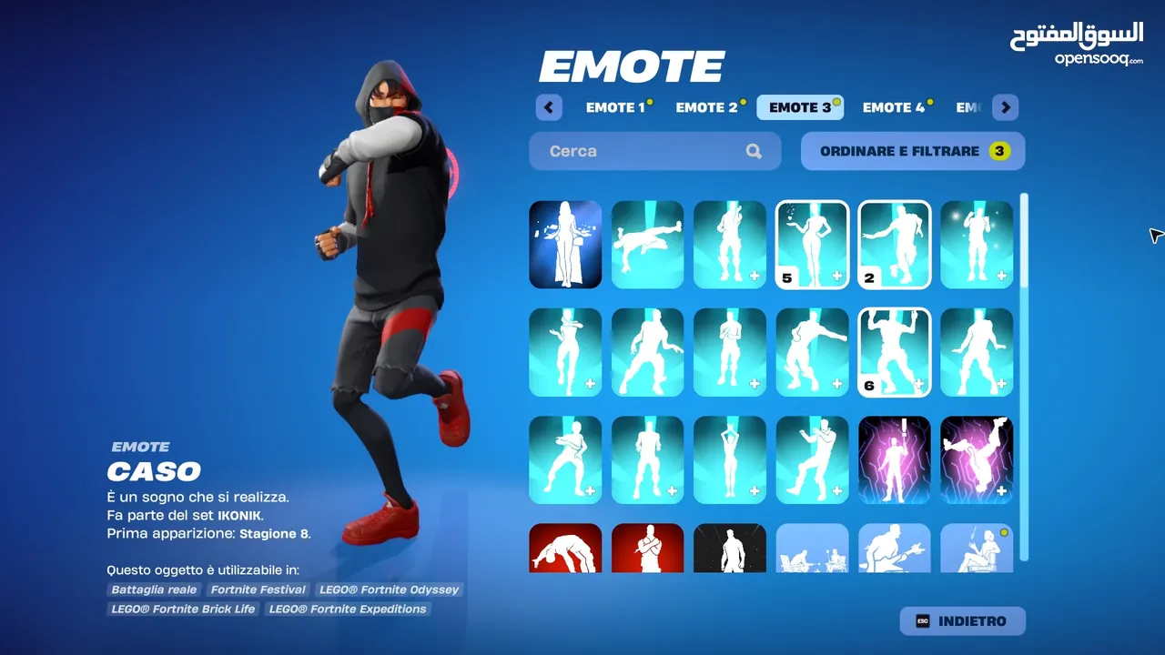 حساب فورت نايت يحتوي على سكن الآيكونك الحساب قابل للربط على جميع المنصات إكسبوكس، بلايستيشن، نينتندو