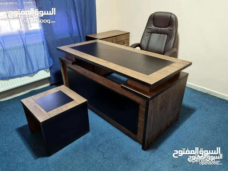 مكتب قياس 160*80 مع جانبيه وطاولة وسط خشب لامينت مستورد بسعر المصنع تفصيل جميع الموديلات جميع المقاس