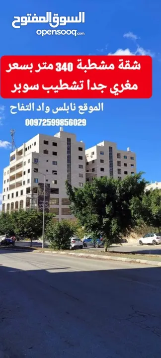 شقة مميزة مش مسكونة 131 متر كاشفة كل نابلس