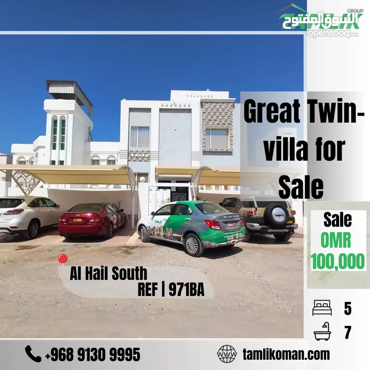 Great Twin-villa for Sale in Al Hail South REF 971BA