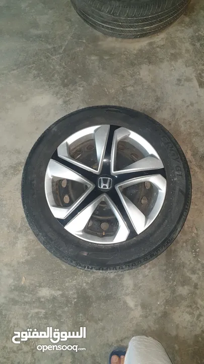 4 تاير هوندا  سفك الاصلي honda civic tires