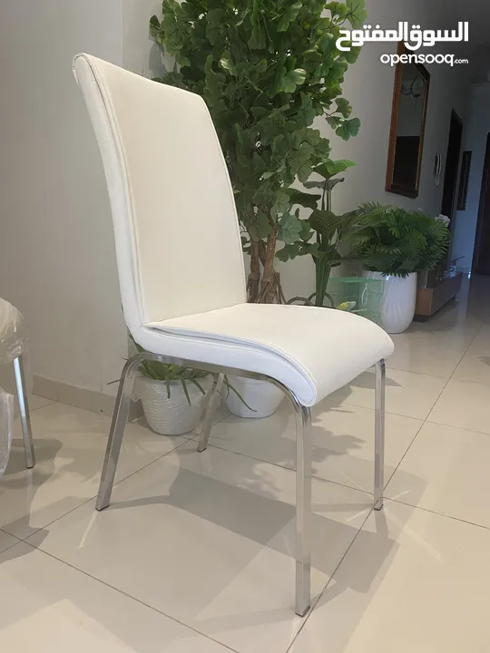 Brand New Leather White chairs for sell