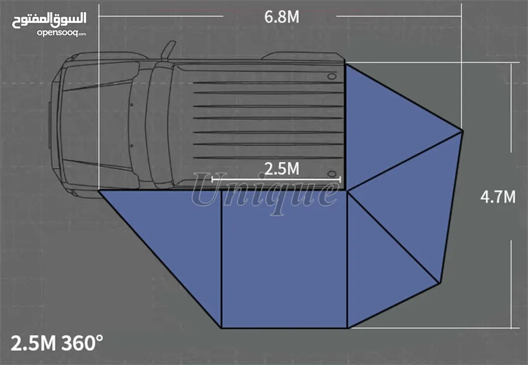 مظلات جانبيه لسيارتك الدفع الرباعي على شكل درجات مختلفه