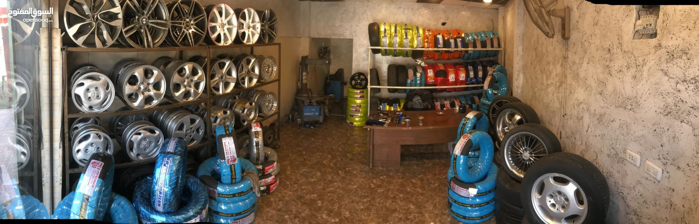 محل اطارات و جنطات كامل للبيع جاهز بداعي السفر
