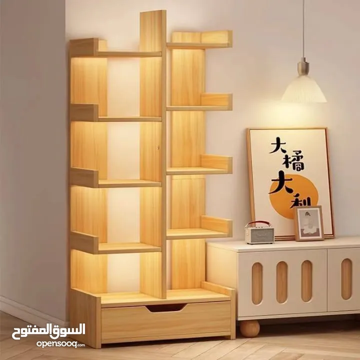 مكتبه خشبيه مميزة ولائقة لجمع انواع الكتب