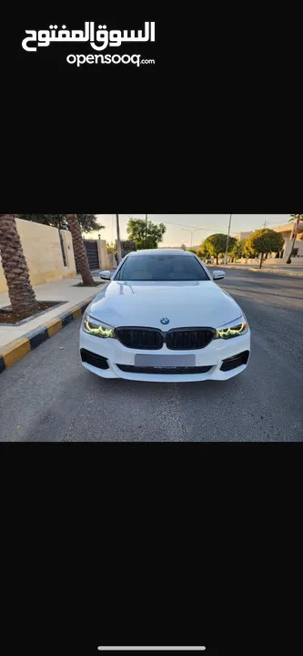 بي ام دبليو موديل 530e موديل 2019 كيت M لون ابيض فل كامل فحص كامل