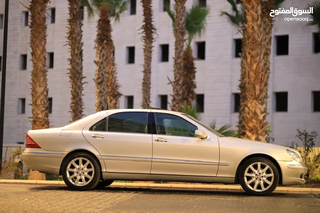 Mercedes S350 2005 Large  مرسيدس بنز S350 لارج غواصه  موديل 2005 بحالة الوكالة فحص 7 جيد