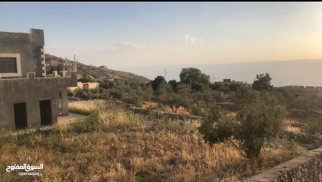 مزرعه للبيع في السلط مساحة الأرض 4218م مساحة البناء 450م