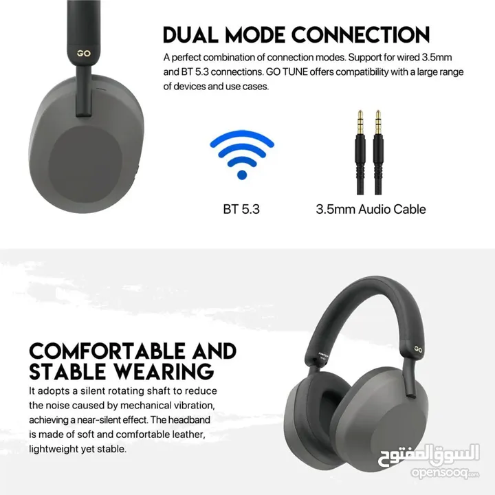 Fantech Bluetooth Dual Mode Headset Wireless GO Tune WH06 سماعات بلوتوث أنيقة بسعر مميز