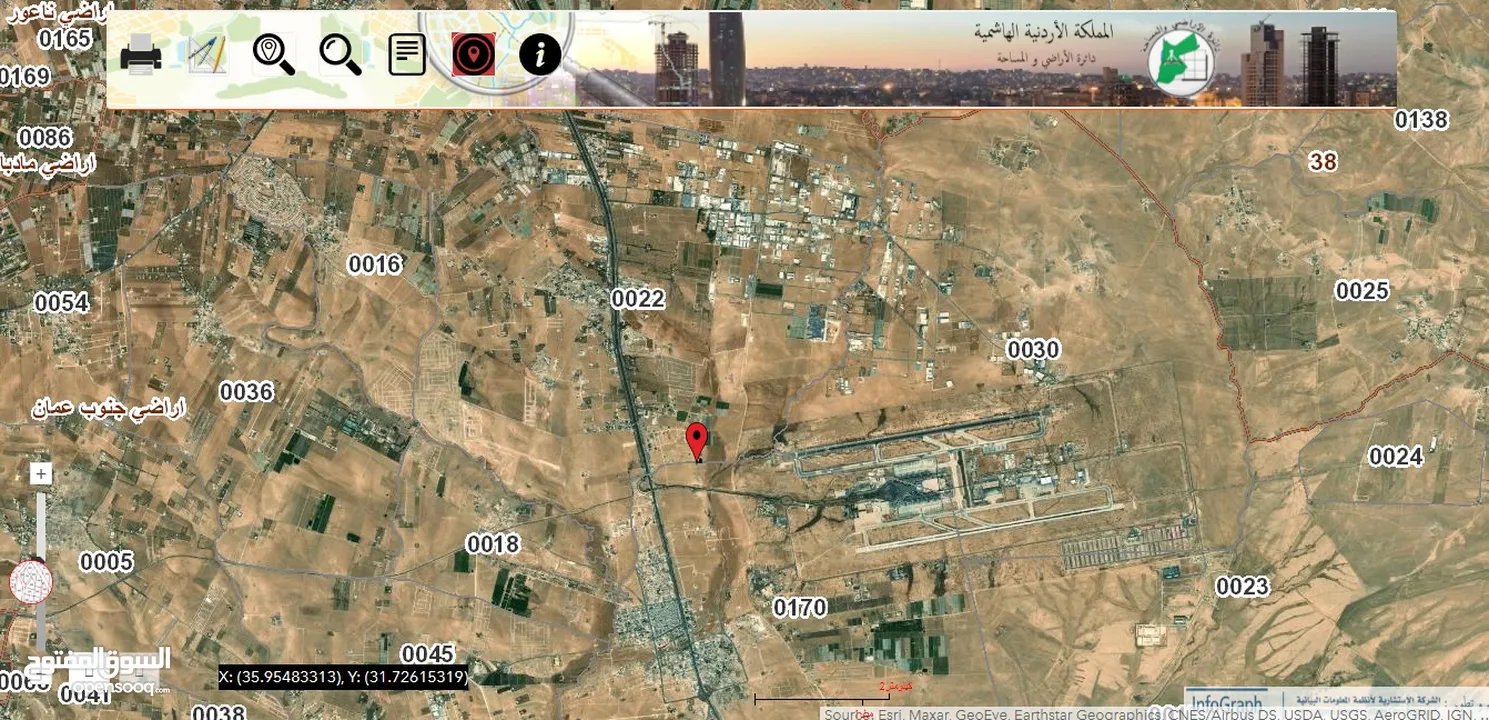 ارض في القسطل - حوض 8 ظهر حجره الفرس - 1440 متر من المالك مباشره (الملك لله)