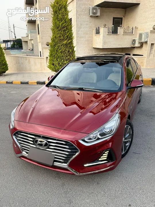 هيونداي سوناتا 2018 فل كامل ليميتد فحص كامل كرت ابيض وارد الشركة للبيع بسعر مميز