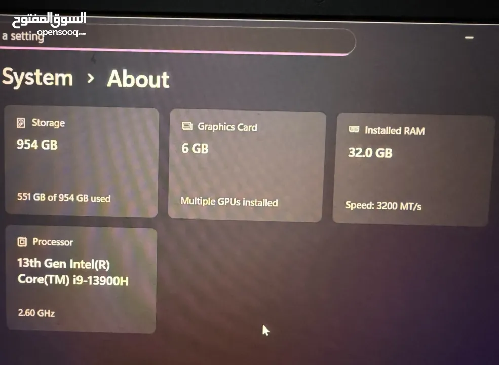 Asus Tuf Gaming F15,1 TB SSD , 32g Ram , 6G graphic card,144HZ screen