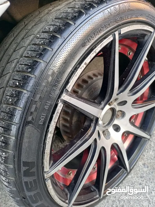 جنط فوزن 17 اربع براغي قريب مع كوشوك للبيع مش للبدل