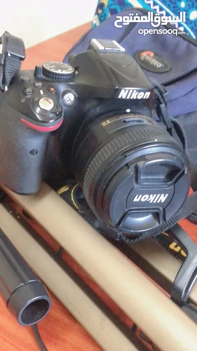 كاميرا نيكون d5200 nikon مع عدسة  nikkor 50mm