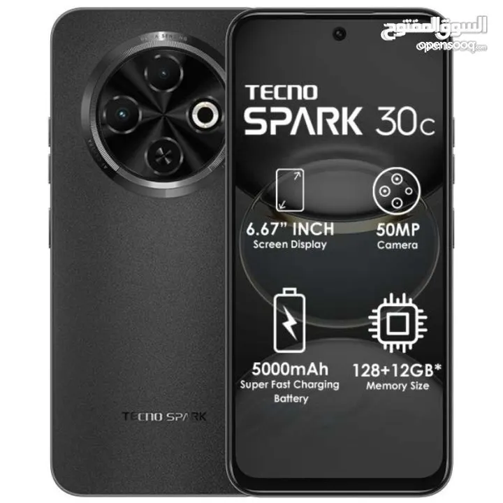 Tecno Spark 30c 128G/12Ram تكنو سبارك ا  30 c تيكنو