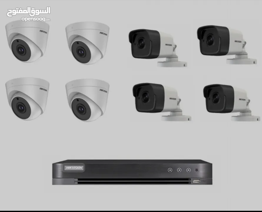 كاميرات 5 ميجا بكسل هايكفجن عدد8 شامل التركيب وكفالة الشركة الرسمية 5 MEGA HIKVISION