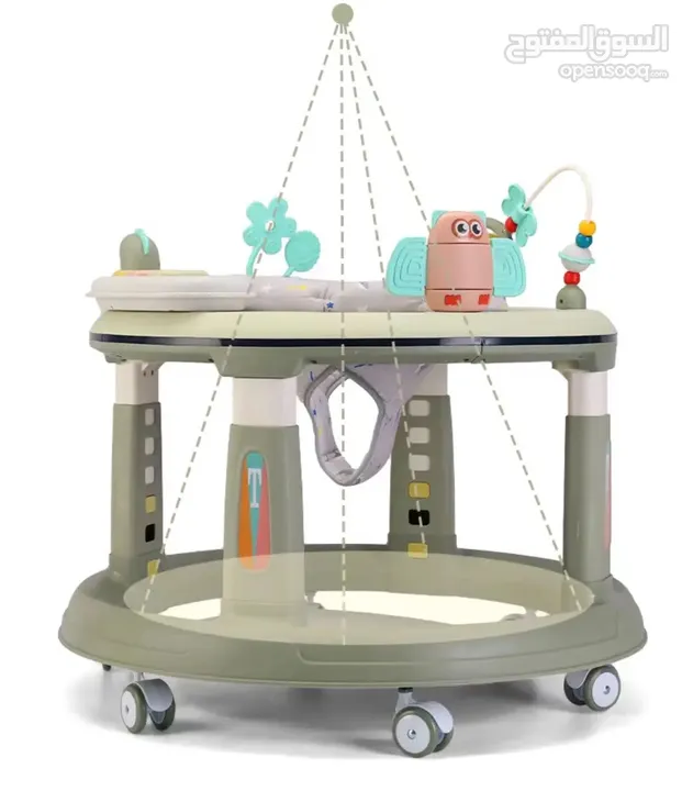 عرض خاص على مشّاية الأطفال الذكية 360 درجة من Island Toys مع اضاءة على الدائرة العلويه للكراجة