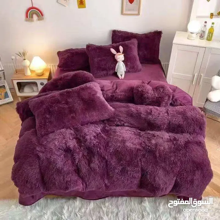 شرشف تخت مجوّز فرو – نعومة وفخامة بدفء ولا أروع! الشتاء عالابواب ولازمنا ألوان حلوة ودافئة