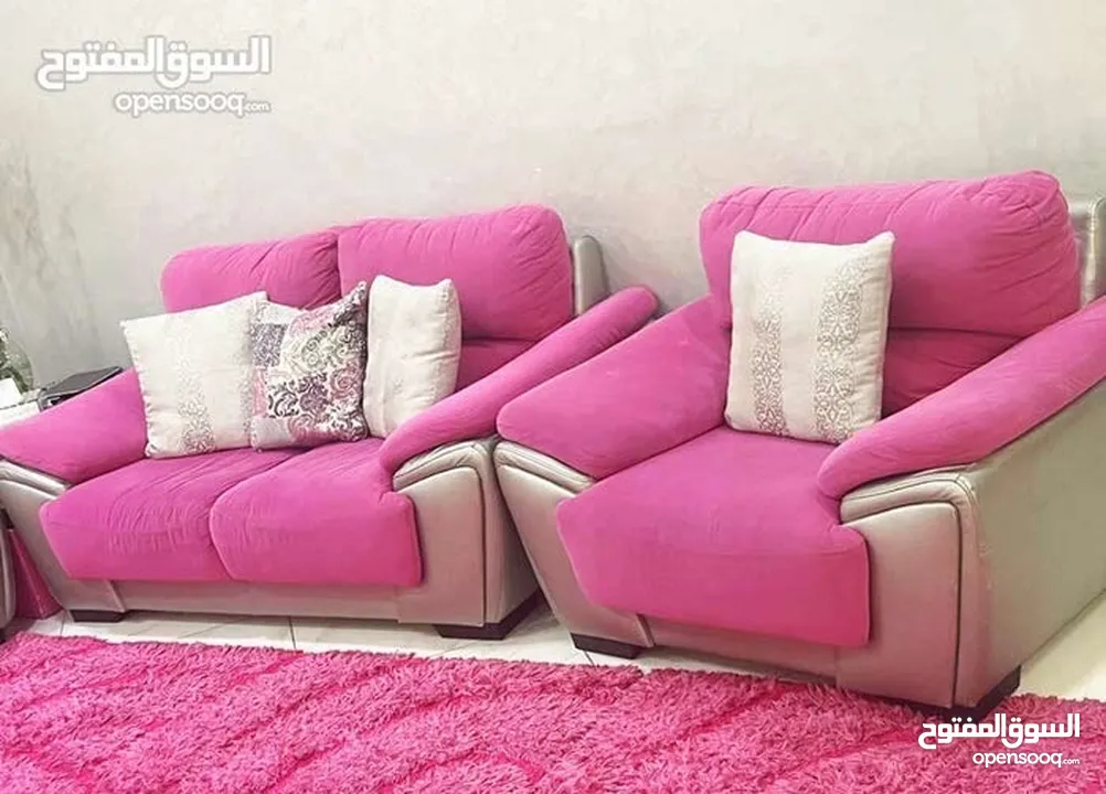 طقم كنب 7 مقاعد + سجاد 3*2 عدد 2