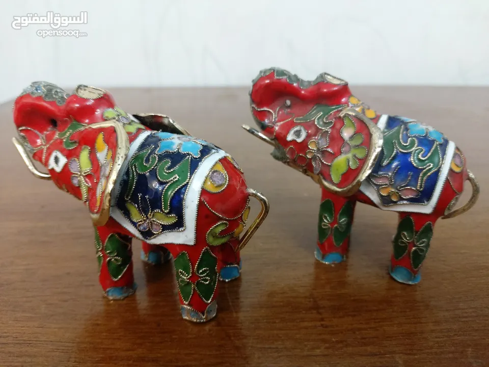 An old cloisonné elephant