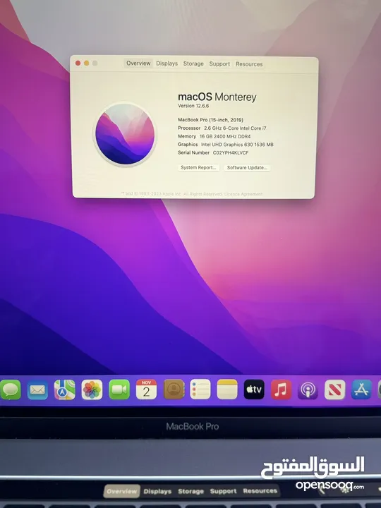 MacBook Pro A1990 2019 i7 4gb Radeon