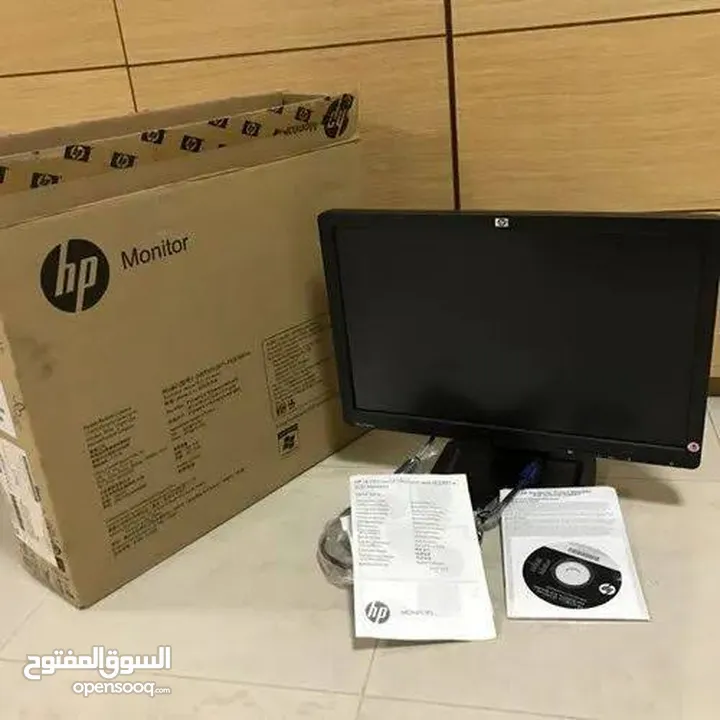شاشات اتش بى 19 بوصة  New HP Monitor 19 Inch جديدة بالكرتونة ولم تستخدم