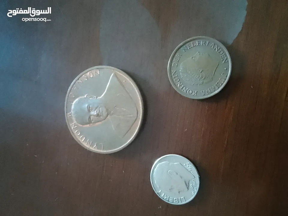 عملات قديمة للبيع اردني امريكي بريطاني ألماني عراقي خليجي يوجد قطع نوادر ومميزة