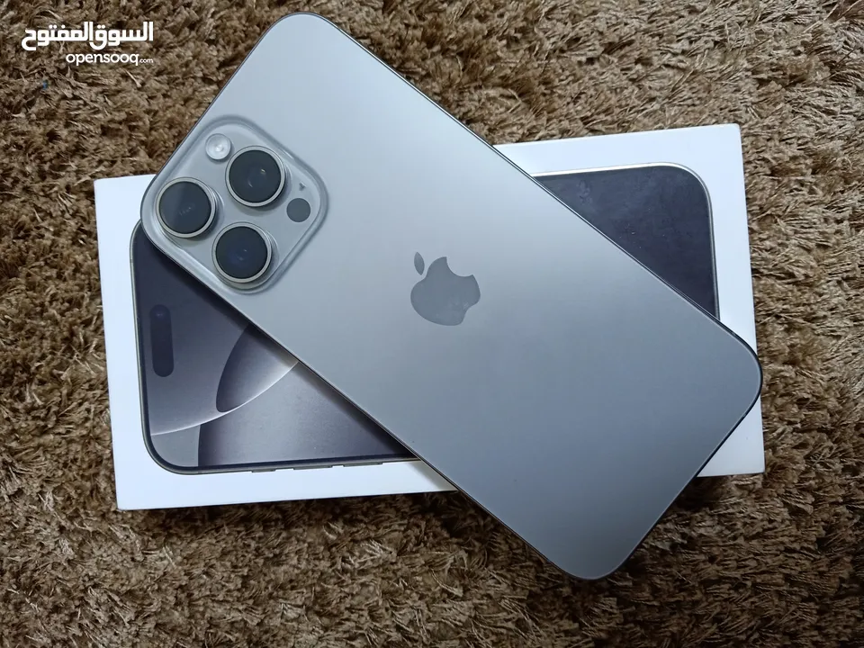 Iphone 15 pro max 256 Natural Titanium ايفون 15 برو ماكس 256 شرق أوسط