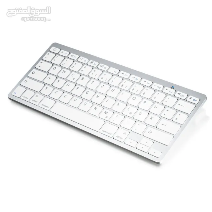 كيبورد لاسلكي . بلوتوث . حجم صغير  لون ابيض BLUETOOTH WIRELESS KEYBOARD WB-8022