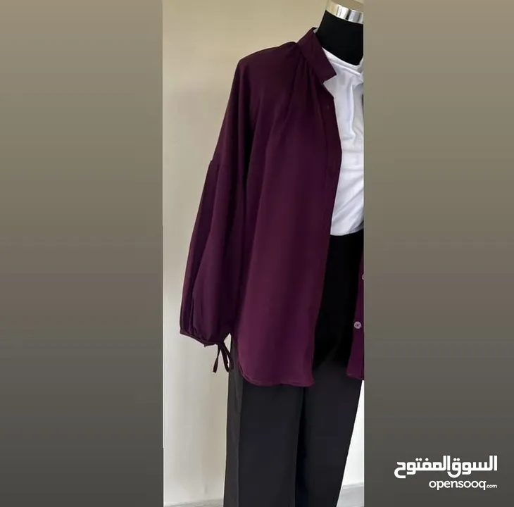 قميص صيفي لون عنابي