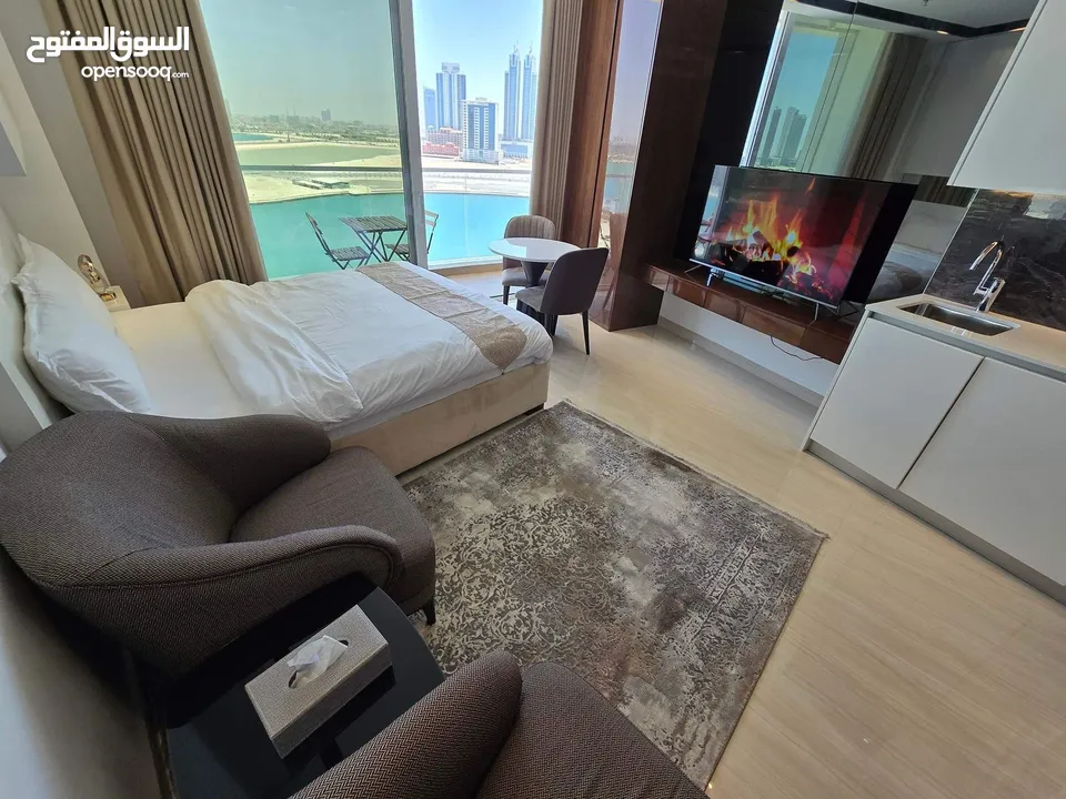 A furnished rental studio with electricity in the Seef  in Spiral Orchid