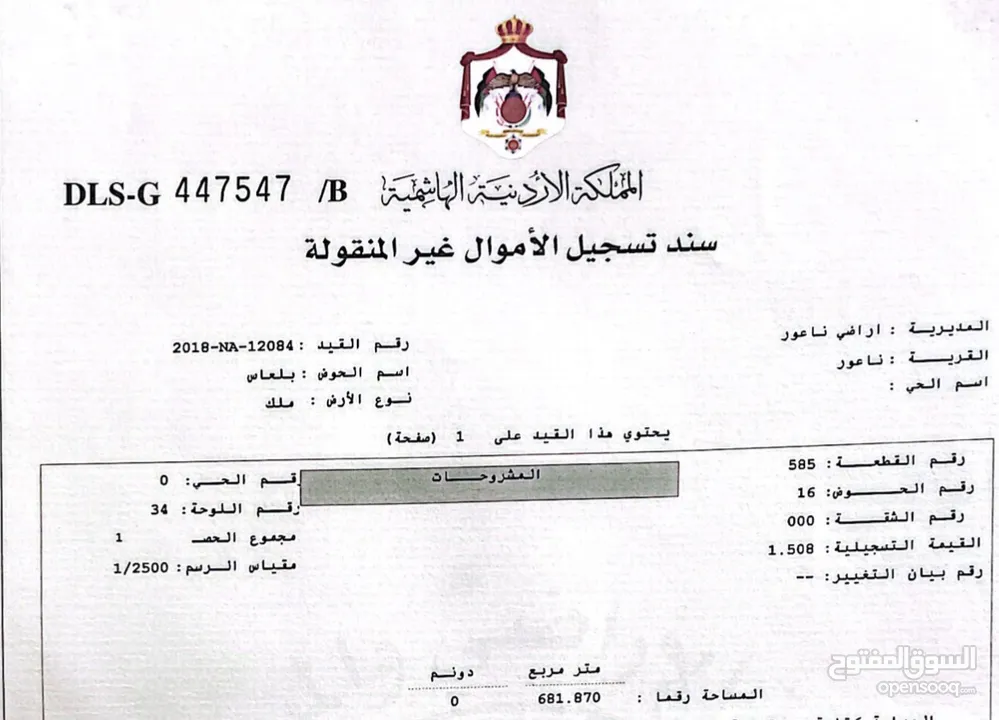 ارض في بلعاس ناعور