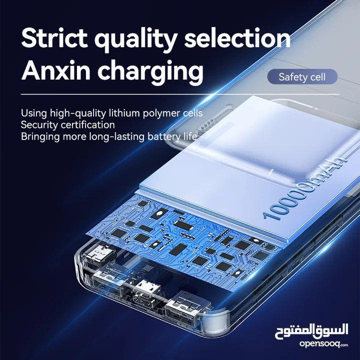 باور بانك شاحن محمول مميز VFan F04 Power Bank 10000mAh Dual Charging Devices