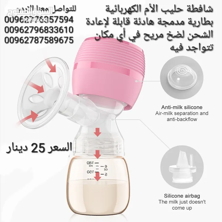 جهاز شفط الحليب يعمل بشحن شافطة حليب الأم الكهربائية المحمولة قابلة لإعادة الشحن شاشة LED الرضاعة