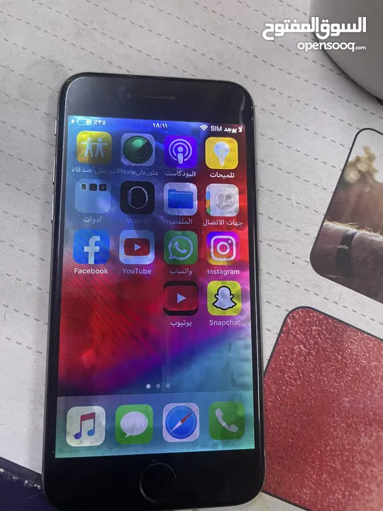 للبيع iPhone 6 بسعر مغري جدا الجهاز فش في اي مشاكل غير الشاشة عشان اجا علها مياه
