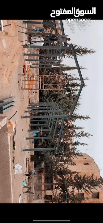 هنجر مطعم او كافيه او منزل)  Structural steel  للبيع .جديد ، لم يستعمل .. H ,90 kilograms ل  وزن كل