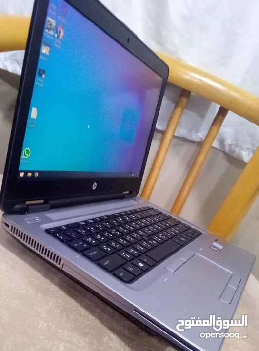 لابتوب hp probook  سلم معالج corei5 الجيل السادس هاردسك 256ssd رام 8 جيجا مع خط تلفون