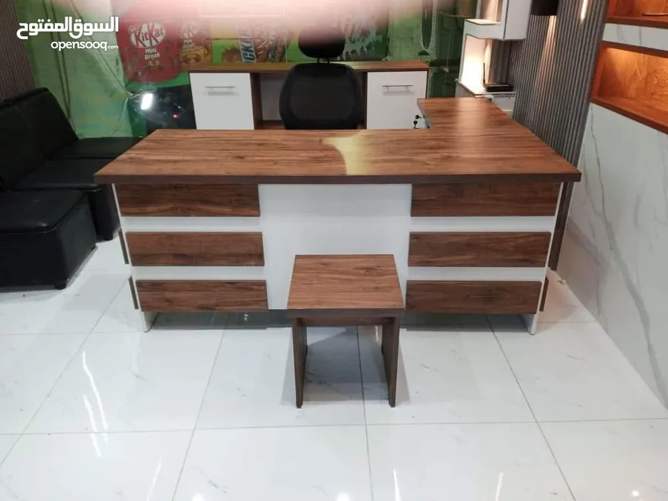 مكتب خشب لامينت 120*60 مع وحدة ادراج معلقه ومفتاح تفصيل جميع الموديلات بسعر المصنع