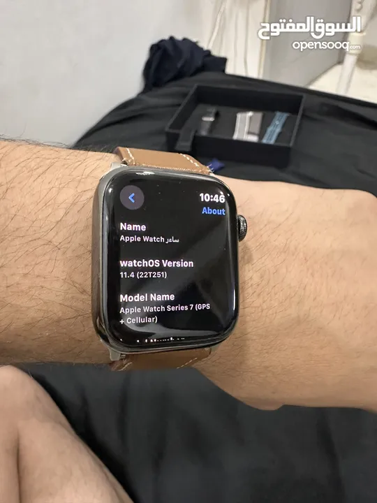 ‏Apple Watch Series 7 – ستانلس ستيل 45mm – GPS + Cellular – Graphite