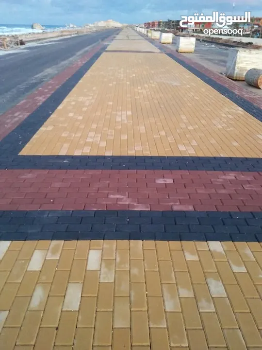 تركيب انترلوك وبندوره بلاط رصيف
