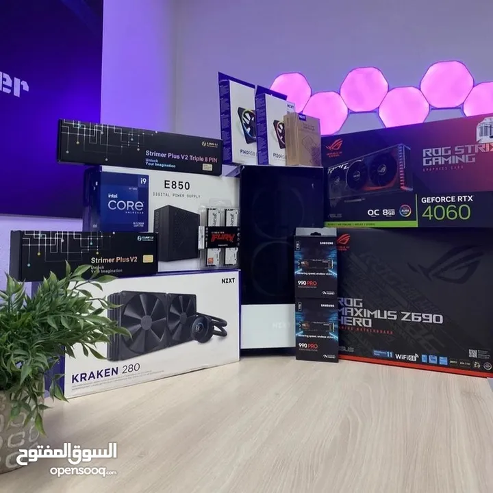 Brand New Gaming Pc With All Peripherals بيسي للألعاب والشغل جديد للبيع مع كامل ملحقاته