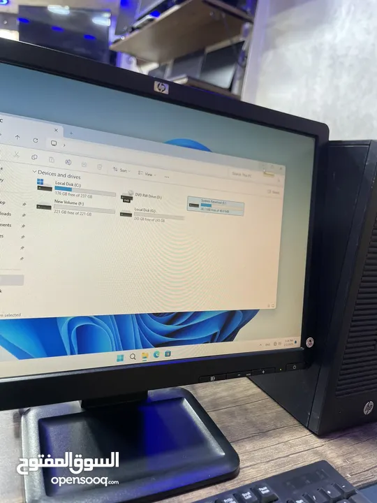 كمبيوتر HP جيل سادس رام 16 جيجا كامل مكمل من افضل الأجهز لمكتبك