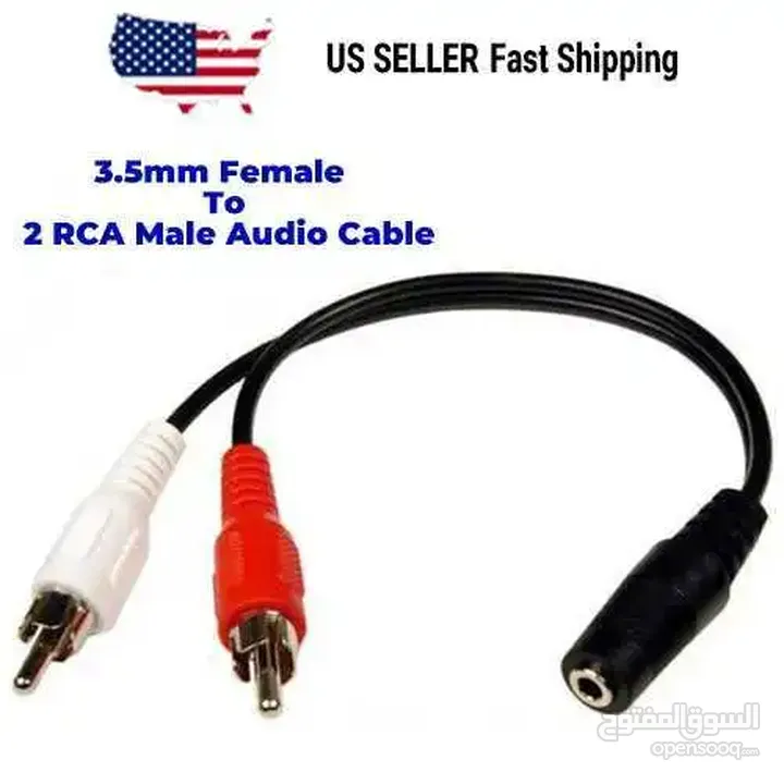 aux 3.5mm female to 2rca male