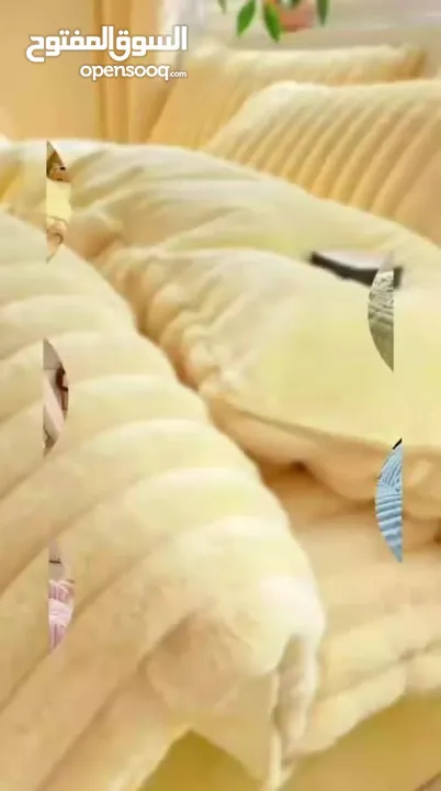 الأفخم والأجمل لشتاء 2026 وصل يا صبايااا  لحاف كوردوري الأرنب المخملي   سيت