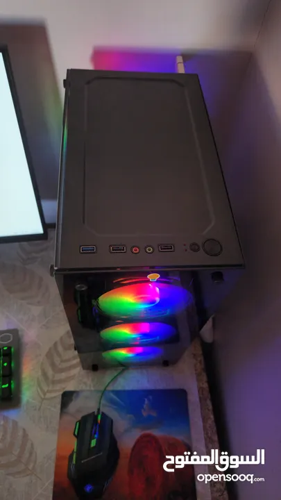 PC GAMING CASE BLACK  GTX1650  i5  الجهاز فقط...12400    تبريد قوي جداا 4 مراوح RGB