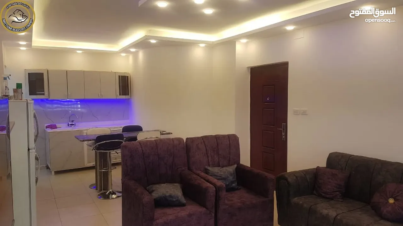 شقة مفروشة مميزة للبيع في السابع قرب جمعية خليل الرحمن طابق ثاني 93م تشطيب سوبر ديلوكس