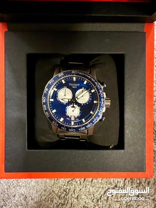 Tissot Supersport Chrono, 45.5 mm, Blue dial, Metal bracelet, Swiss Quartz movement