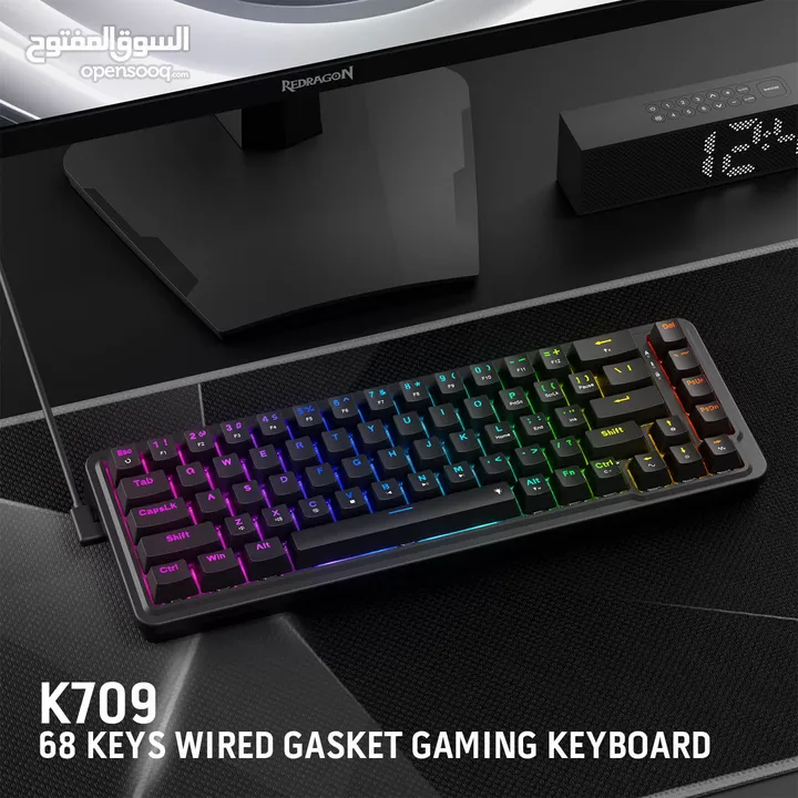 Redragon K709 65% Wired Gasket RGB Gaming Keyboard كيبورد