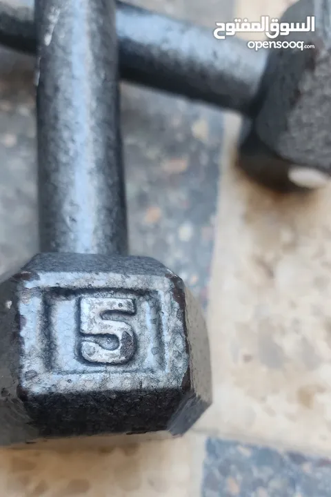 أثقال أوزان مختلفة + جهاز معدة
